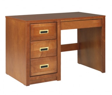 Woodcrest Panel End Pedestal Desk w\/3 Equal Drawers & Pencil Drawer, 45"W
